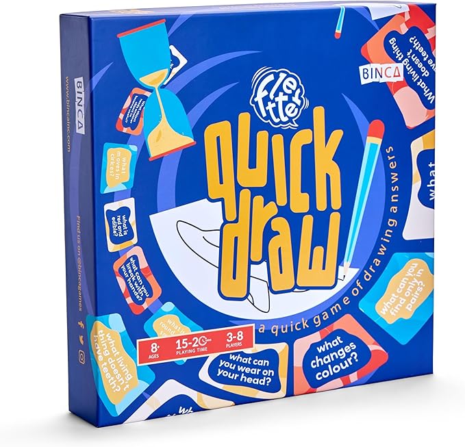 Board Game - Fletter Quick Draw, Fast-paced Drawing Game, Fun for Kids, Teens & Adults, Boosts Creativity & Quick Thinking, Perfect for Family Gamenight, Gifts for Kids Ages 8, 9, 10 & Up