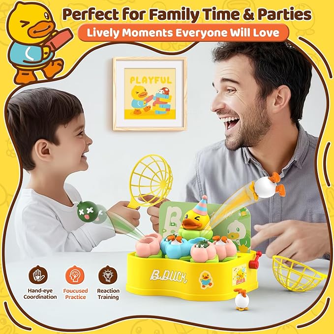 B.Duck Games Bounce and Catch Toys for Kids 3-5, Toddler Board Games,Birthday Gifts for Kids 4-6,Duck Toddler Toys for 5-7 Boys and Girls