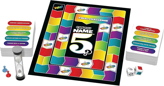 Goliath Name 5 Board Game | Name 5 Things Before Time Runs Out | Party Game, Family Game Night | for 2 or More Players or Teams, Ages 12+