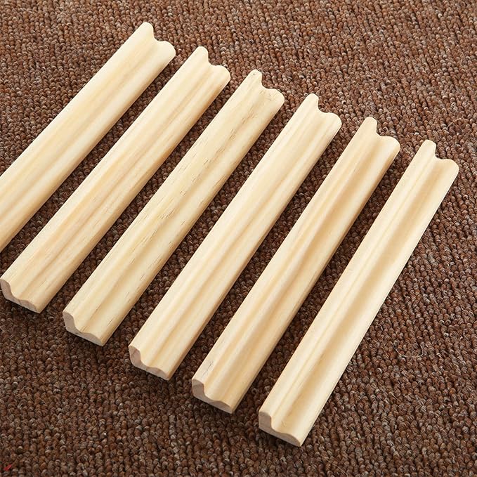 RHBLME 20 Pack Wooden Scrabble Tile Holders, Letter Replacement Racks Word Tray for Crafts, Game Stands, Mexican Train, Mahjong, and More