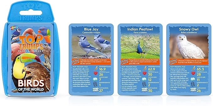 Top Trumps Wings, Hooves and Paws Bundle Card Game, Learn about Birds, Cats, Horses and Ponies and Unicorns, educational travel pack, gift and toy for boys and girls aged 6 plus