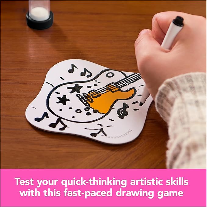 Spin Master Games, Rough Shapes, Quick-Drawing Game for Artists & Doodlers of All Levels with Hilarious & Challenging Prompts, Easy Indoor Activity, for Kids & Family, 3-10 Players, Ages 8 & Up