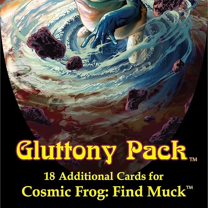 Devious Weasel Games: Cosmic Frog: Gluttony Pack - Expansion to Find Muck, Includes 18 New Cards, Strategy Board Game, Collection-Combat-Theft