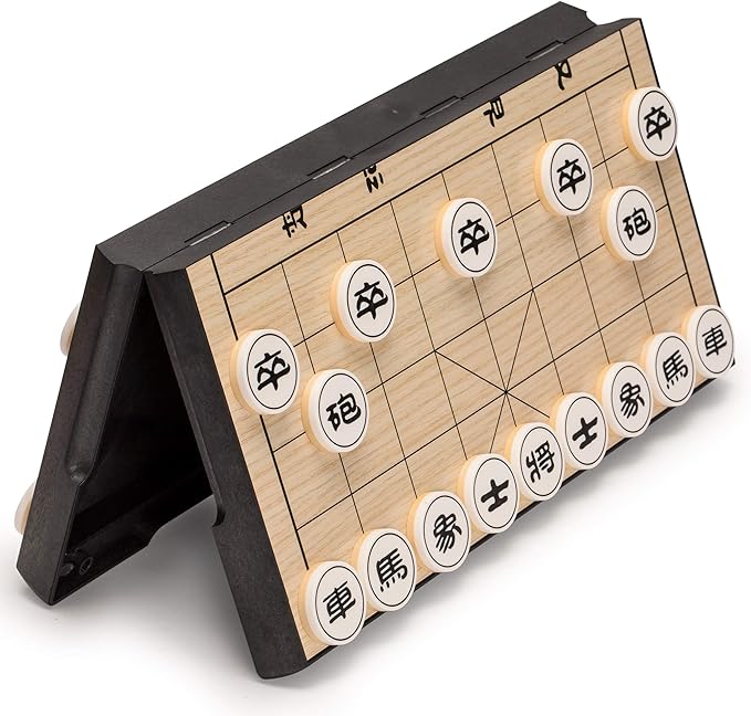 Yellow Mountain Imports Chinese Chess (Xiangqi) Magnetic Travel Set (12.2 Inches) - Compact, Folding Board Game Set