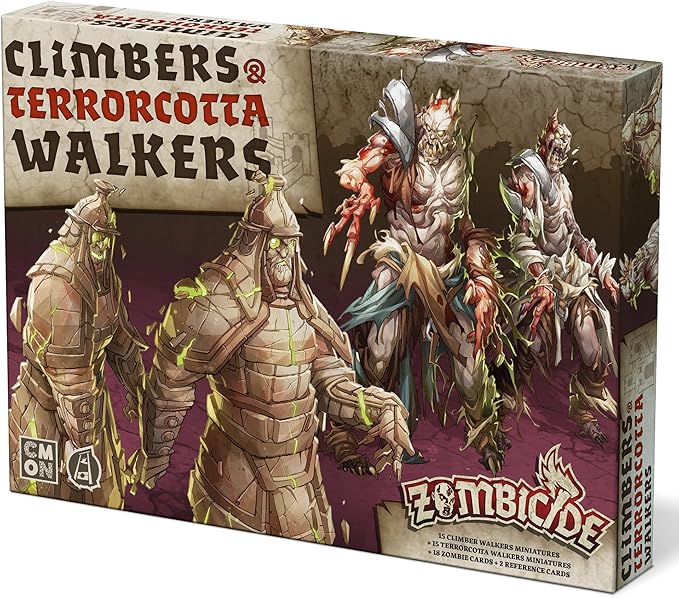 Zombicide White Death: Climbers & Terrorcotta Walkers Expansion - Add 30 New Minis! Cooperative Strategy Game with Tabletop Miniatures, Ages 14+, 1-6 Players, 1 Hour Playtime, Made by CMON