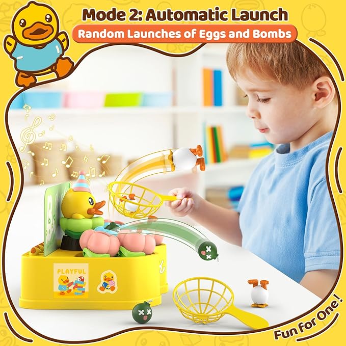 B.Duck Games Bounce and Catch Toys for Kids 3-5, Toddler Board Games,Birthday Gifts for Kids 4-6,Duck Toddler Toys for 5-7 Boys and Girls