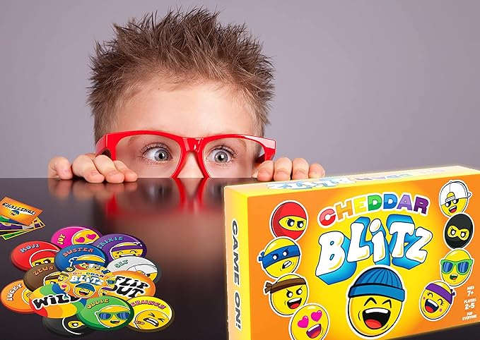 Cheddar Blitz Bundle with Emojo Dojo, Exciting New Card Games for Kids, Teens- Family Game Night Favorites with Emoji.