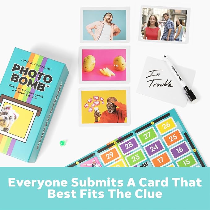 The Viral Party Board Game - Find The Photobomber - Light Strategy Party Game - Ages 13+