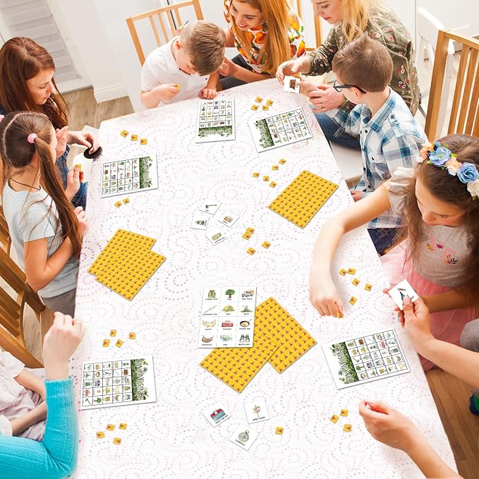Camping Bingo Games, 24 Players Bingo Cards, Campground Activity for Family Friends, Vacation Gifts for Adult Teenager, Camping Games Camping Party Game Bingo Supplies -02