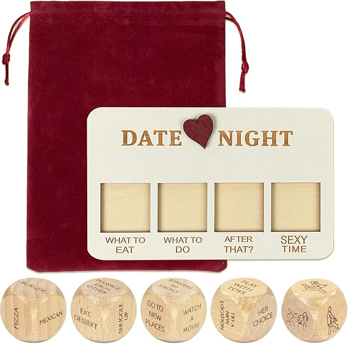Couples Games Gifts for Men Women, Date Night Dice Ideas, Couple Toys Games, Anniversary Birthday Engagement Valentine's Day Gifts for Boyfriend Girlfriend Husband Wife Groom Bride Him Her