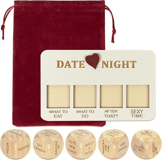 Couples Games Gifts for Men Women, Date Night Dice Ideas, Couple Toys Games, Anniversary Birthday Engagement Valentine's Day Gifts for Boyfriend Girlfriend Husband Wife Groom Bride Him Her