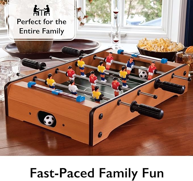 Mainstreet Classics 20-Inch Table Top Foosball/Soccer Game, Brown