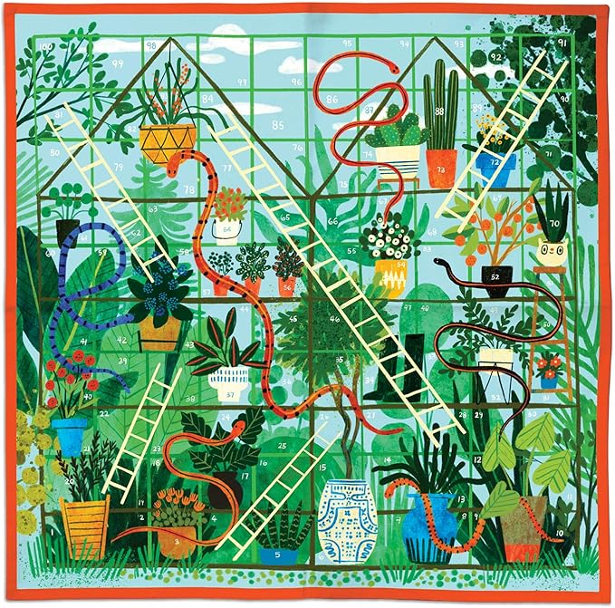Galison Snakes & Ladders Classic Game Bandana, Multicolor