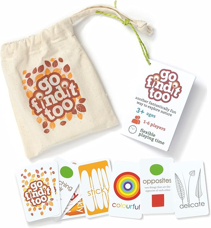 gofindit ofindit -The Original Outdoor Nature Scavenger Hunt Card Game for Kids Toddler and Family. Ages 3 4 5 6 Travel Pocket Game Road Trip Too