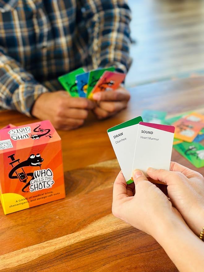 Who Calls The Shots? Fun Card Game for Nurses, Medical Professionals, and Adults - Nurse Gifts, Graduation Party Games 2024, Adult Game Night, Medical Student Gifts