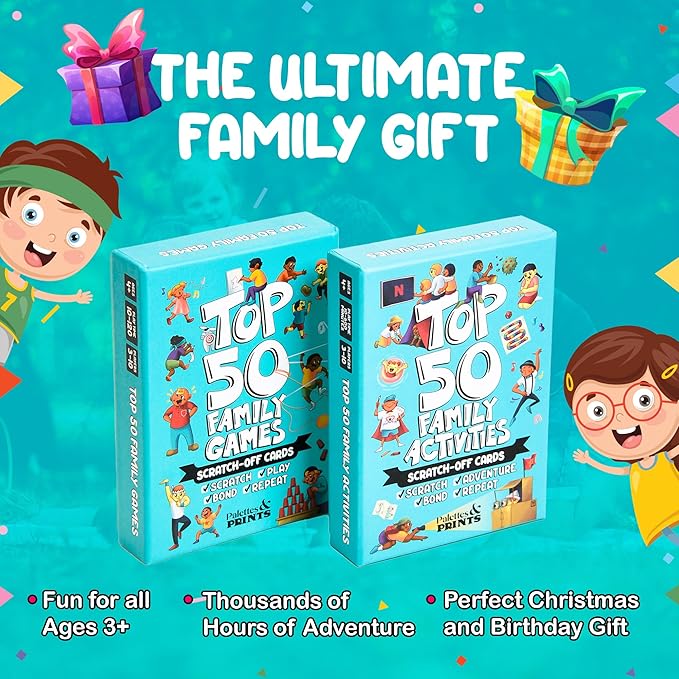 Top 50 Family Activities - 50 Fun Scratch Off Family Adventures and Family Games for Deep Bonding - Fun for Kids and Adults - Gifts for Family - Perfect for Family Fun Time & Family Night