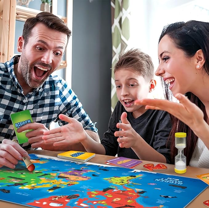 Imagimake Mapology Hidden Quest World Map Board Game | Magical Swipe & Reveal | Educational Toys for Ages 5-7 & 8-12 | Boys & Girls Toys Age 6-8 | Gifts for 10-Year-Old Boys