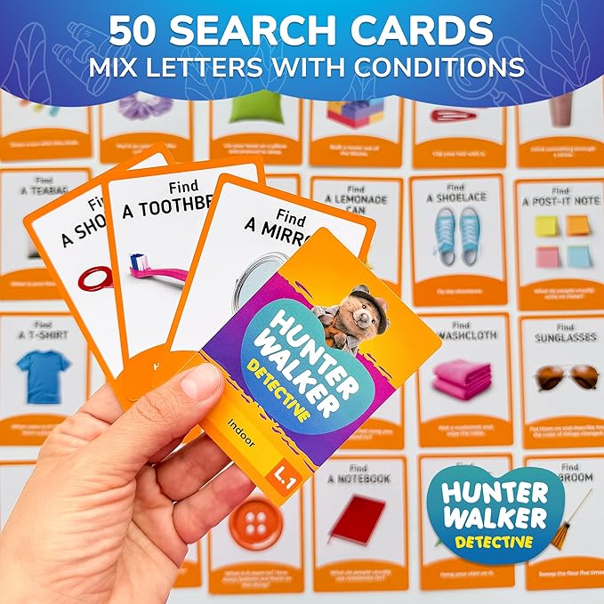 QUOKKA Scavenger Hunt Cards for Toddlers and Kids Ages 4-8 - Indoor Search and Find Activities for Kids Ages 6-8 - Educational Party Games for 3-6 Year Olds