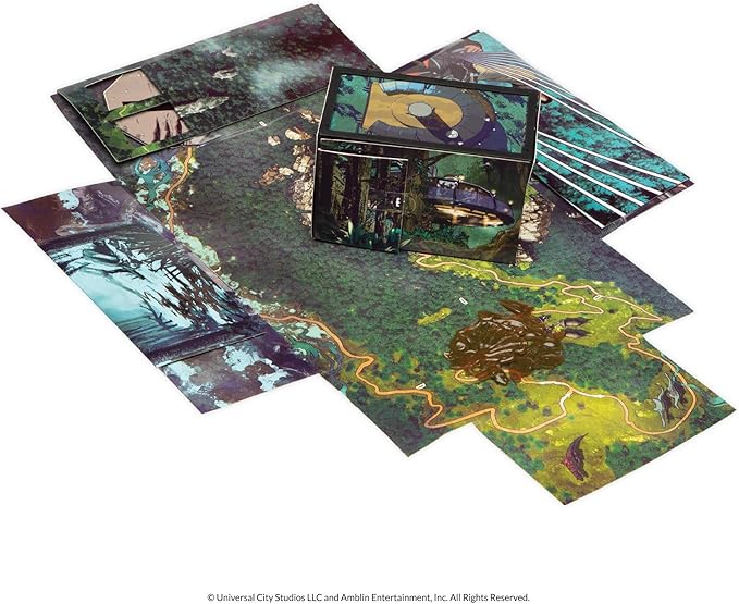 AdventureX Jurassic World Dinosaur-Themed Escape Room Single Use Board Game, Box is Part of The Game, for Kids Ages 8 and Up