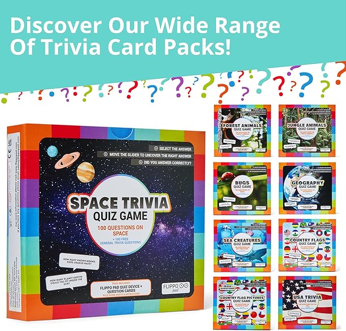 Quiz Device Game - Landmarks Trivia Quiz Game - 25 Cards - 200 Questions - Educational & Fun - Ideal Travel Games for Kids - Family Quiz Games - Portable Pack - Age 6+