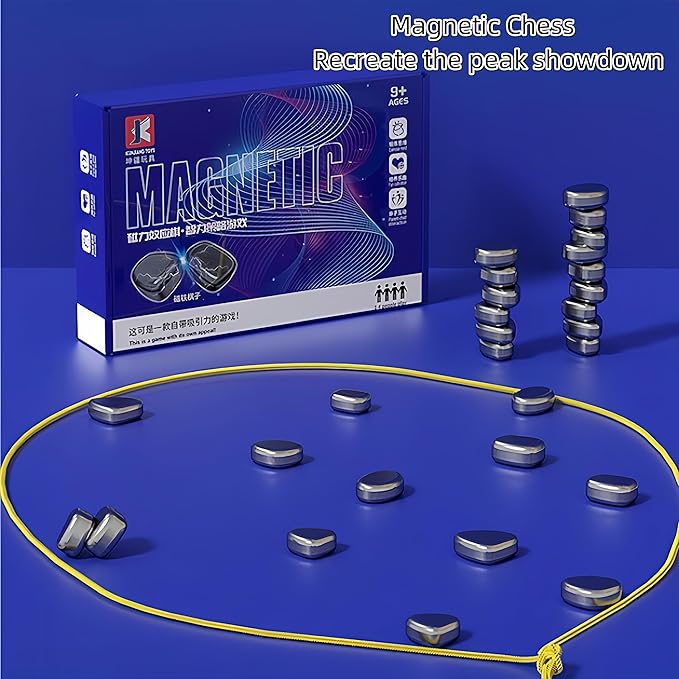 2024 New Portable, Magnetic Chess Game, Intellectual Battle Game, Strategy Game for Children and Adults, Fun Family Party Game, Multiplayer Magnetic Board Game,Fun Puzzle Gift… (Set B)