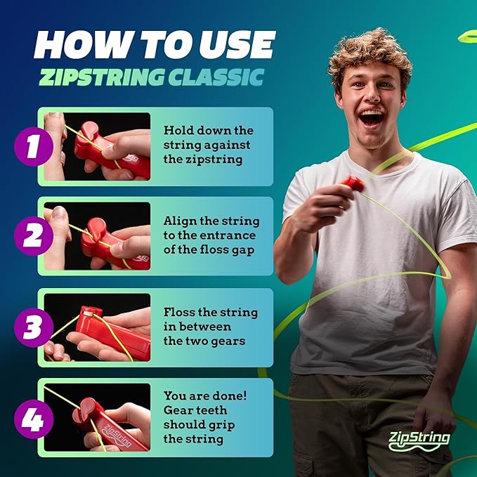 Original - As Seen on Shark Tank - Classic ZipString Rope Launcher Toy, Perfect for Kids & Adults - Fly a String Loop in The Air for Endless Tricks & Fun, Wonderment Awaits,Luscious Lime
