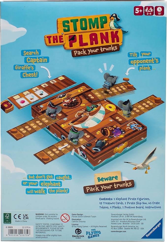 Stomp The Plank - Suspenseful Pirate Brain Game | Engaging Activity for Kids & Adults | Ideal Gift Option | Family Fun Guaranteed