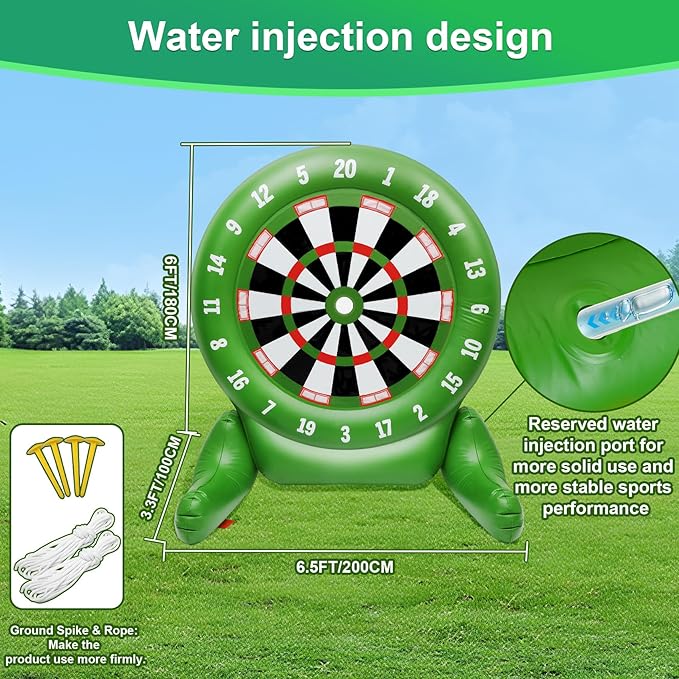 2025 Backyard Golf Game, Patio Golf Game with Air Pump(Base Can be Filled with Water), Giant Golf Darts | Indoor & Outdoor Golf Games for Family, Party, Camping
