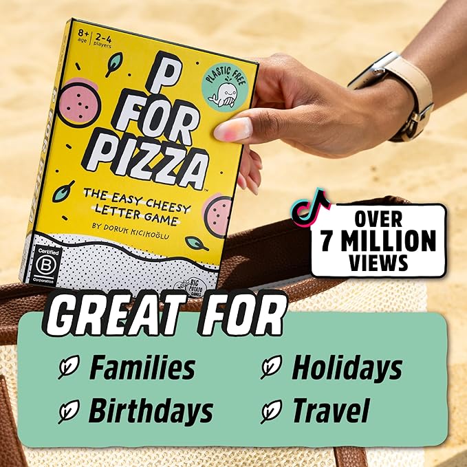 Big Potato P for Pizza: Travel Card Game | Great for Adults and Kids | Perfect for Holidays and Camping | Compact and Travel-Friendly