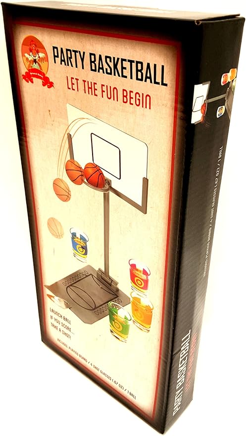 Party Drinking Games, Shot Glass Basketball, Shot Glass Corn Hole Toss, Spin The Arrow Shot Glass Game, Hammer Shot Glass Party Game (Basketball Shot Glass)