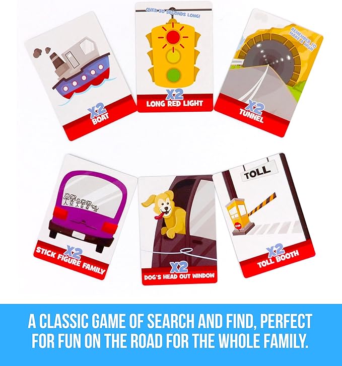 Regal Games Travel Outdoor Scavenger Hunt Games for Kids Ages 4, 5, 6, 7, 8, 9, 10, 11, 12 - Outdoor & Nature Family Hunt Games for Road Trips - 2-8 Players - 54 Scavenger Hunt Cards