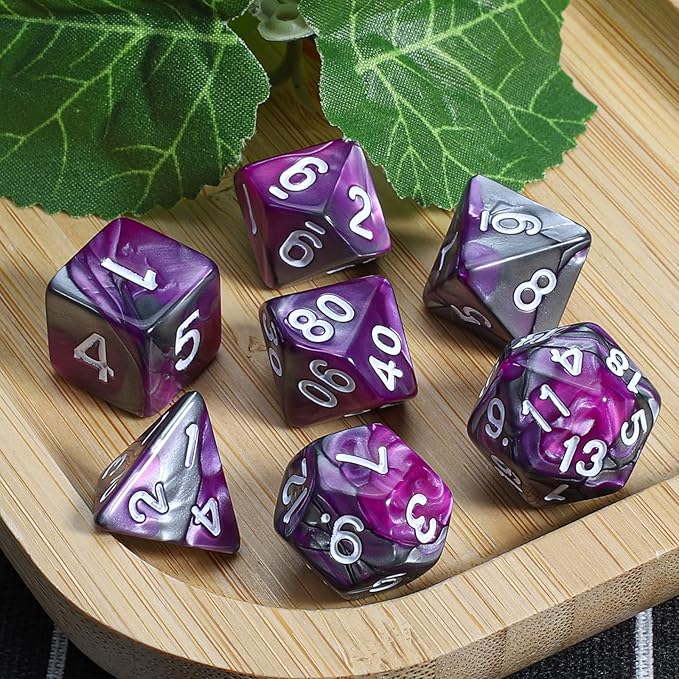 CiaraQ DND Polyhedral Dice Set with Dice Bag for Dungeons and Dragons RPG MTG Role Playing Table Games