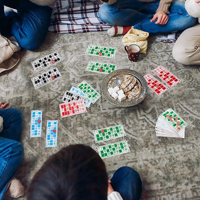 Lotto Game, Bingo Cards Set Russian Bingo Board Game Set of Wooden Barrels Cards Bingo Game Chips