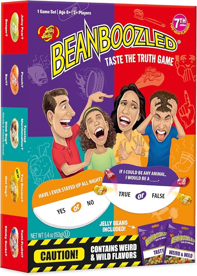 Jelly Belly BeanBoozled Taste the Truth game Refill packs – 1 x Tasty jelly bean bag (2.7oz), 1 x Weird and Wild jelly bean bag (2.7oz) – Includes BeanBoozled’s 2 new flavors