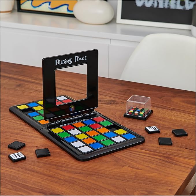 Rubik’s Race, Ace Edition Classic Fast-Paced Puzzle Strategy Sequence Two Player Board Game, for Kids & Adults Ages 8 and up Amazon Exclusive