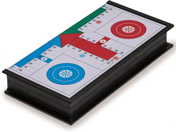 Yellow Mountain Imports Ludo Magnetic Folding Travel Board Game Set - 9.8 Inches - Portable Classic Strategy Game Set