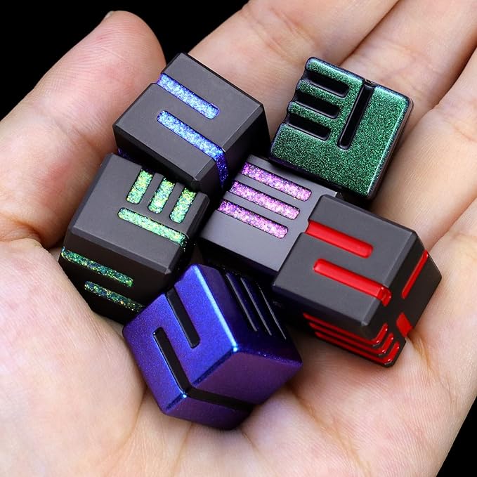 Metal D6 Dice 6 Pcs, 6 Sided Die with Case Dice Set Great for DND Tabletop RPG D&D Dungeons and Dragons Dice Collectors(D6 Mixed Color)