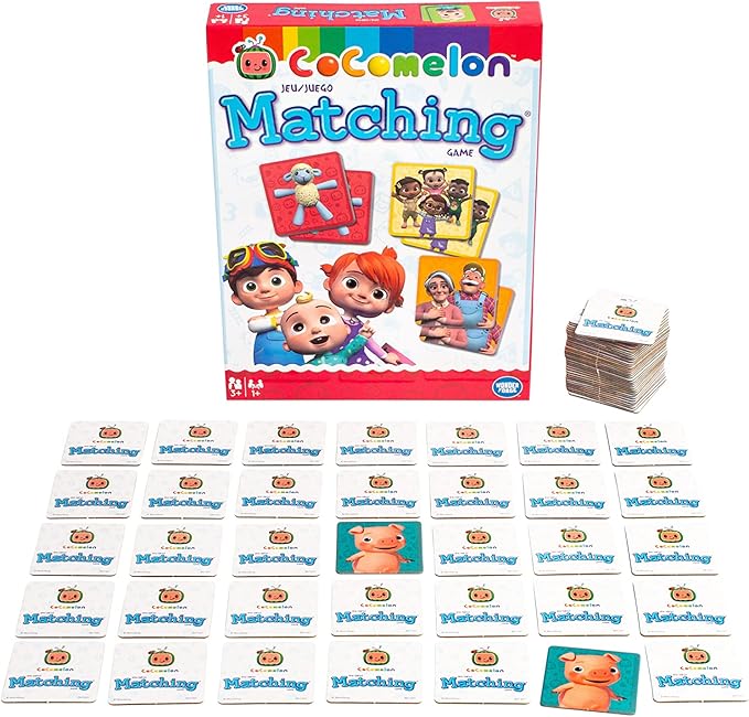 Wonder Forge CoComelon Memory Game - Engaging Brain Teaser for Kids & Adults | Enhances Focus & Matching Skills | Features Beloved Characters | Ideal Gift for Ages 3 and Up
