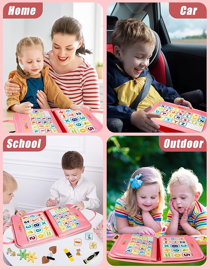 Toddler Busy Board, Montessori Toys Busy Book for Toddlers 1-3 Year Old, Gifts for 2 Year Old Girls Boy, Educational Learning Sensory, Kids Ages 2-4 Activities Toy for Airplane Car Travel