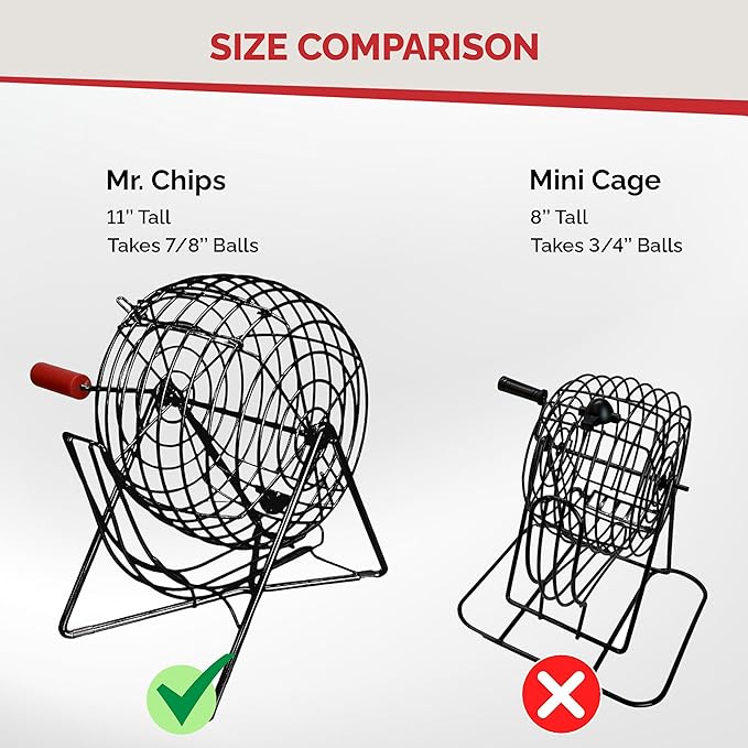 MR CHIPS 2 Packs of Easy Read 7/8" Bingo Balls with Fade and Scratch Resistant Large Numbers Letters That Will Never Rub Off