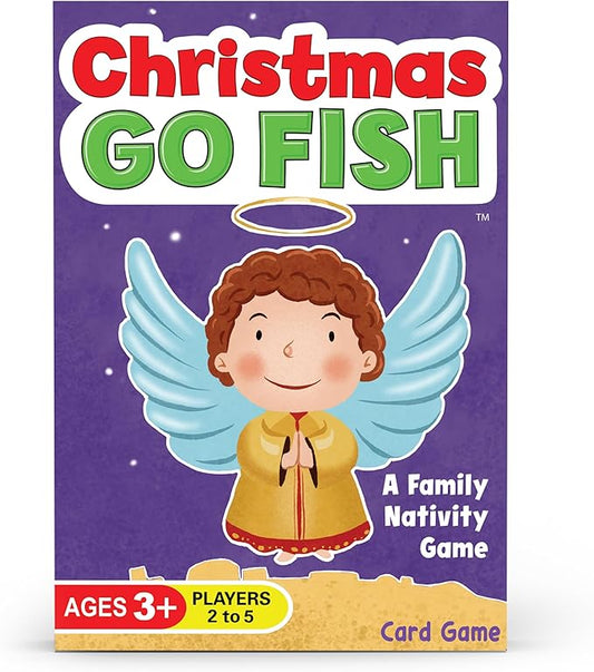 Arizona GameCo Christmas Go Fish – A Card Game for Kids Ages 3 & Up | Play Go Fish and Old Maid with The Same Deck (Holiday Stocking Stuffer, Gift for Boy or Girl, Fun Family Board Game Night)