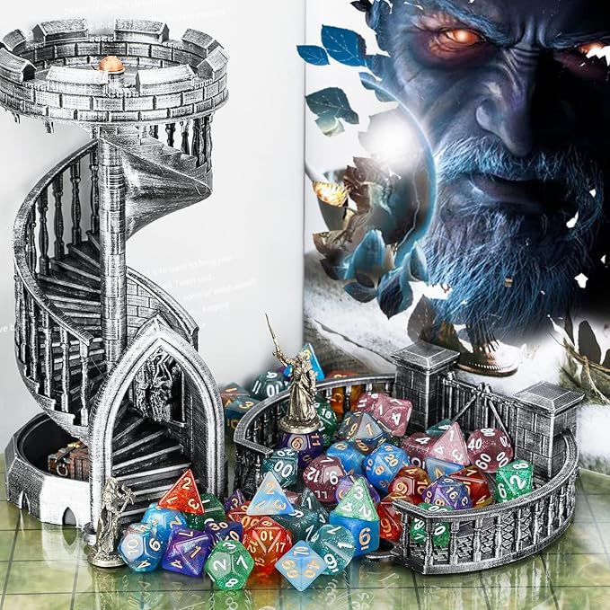 Coyeekn 7 x 7 DND Dice Set, (49 Pieces) Polyhedron Dice for Dungeons & Dragons RPG MTG DND Tabletop Game with 1 Pouch