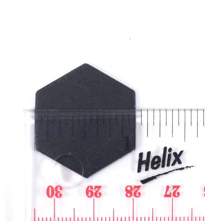 Value Pack of 48 - Blank Black 1" Hexagon Hex Board Game Chits Tiles Counters Markers DIY D&D