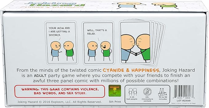 Joking Hazard by Cyanide & Happiness - 360+ Funny & Inappropriate Comic Cards, Hilarious Party Games | Includes Add-Your-Own-Words Cards