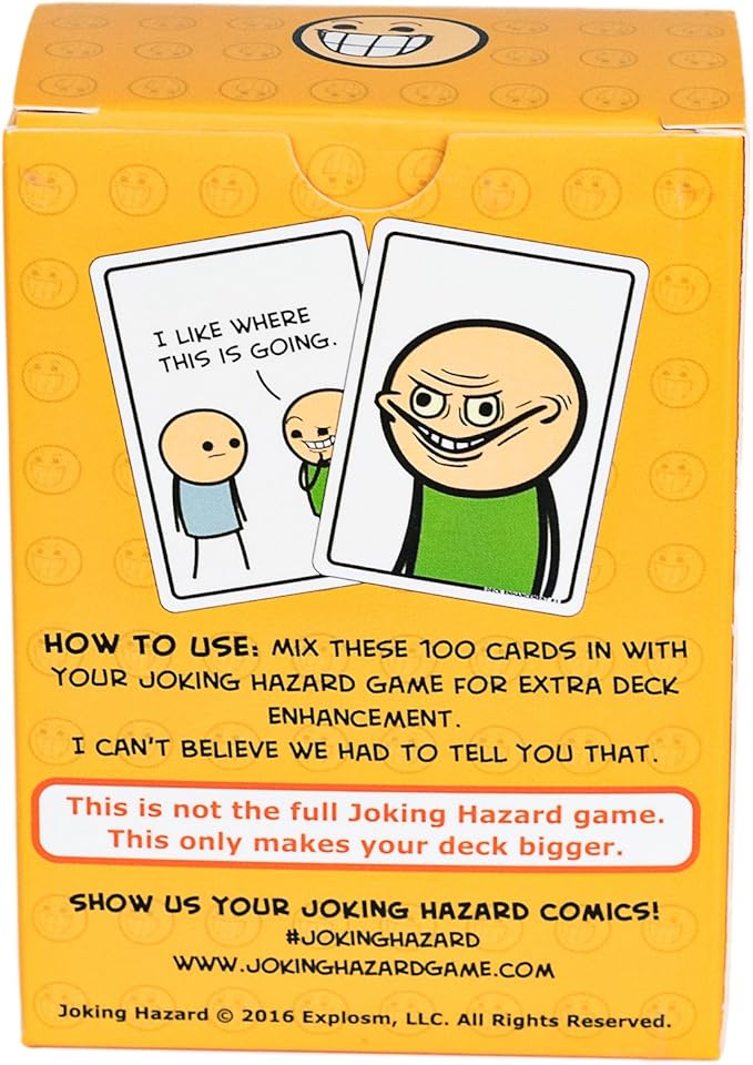Deck Enhancement #1 - The first expansion of Joking Hazard Comic Building Card - Party Game by Cyanide and Happiness for 3-10 players , Orange, Medium