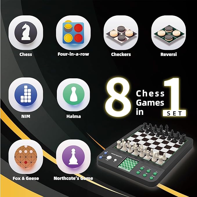 iCore Electronic Chess Set - Teach and Play with The Smart Chess Computer Game Board - Ideal for Beginners and Improving Players