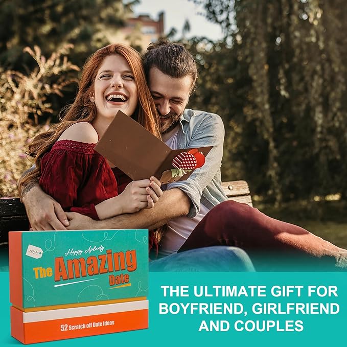 52 Fun and Romantic Scratch Off Date Ideas for Her, Him, Girlfriend, Boyfriend, Wife, or Husband - Couples Gift for Valentine's Day, Anniversaries, Date Night and Birthdays