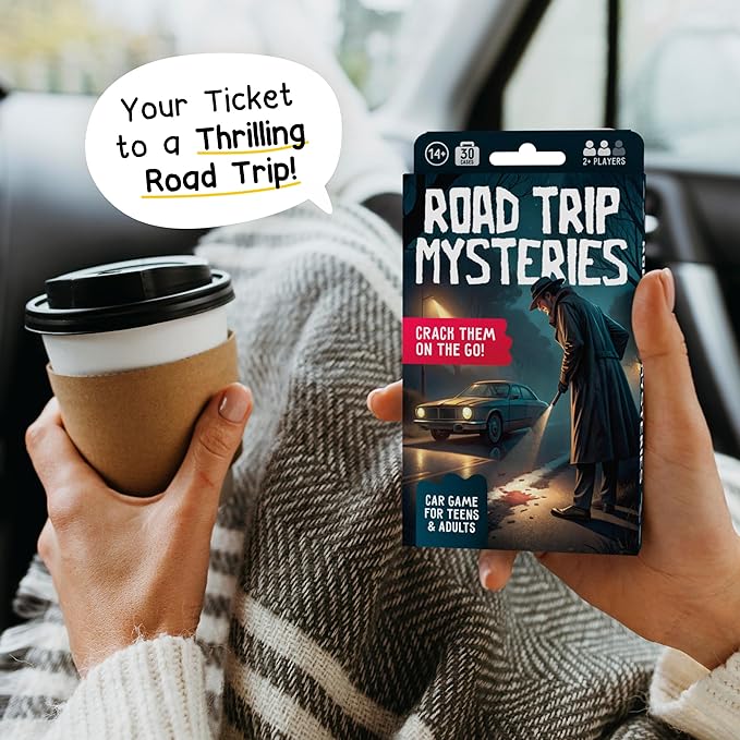 WELL BALANCED Road Trip Mysteries - Car Game for Adults & Teens, Road Trip Travel Essentials