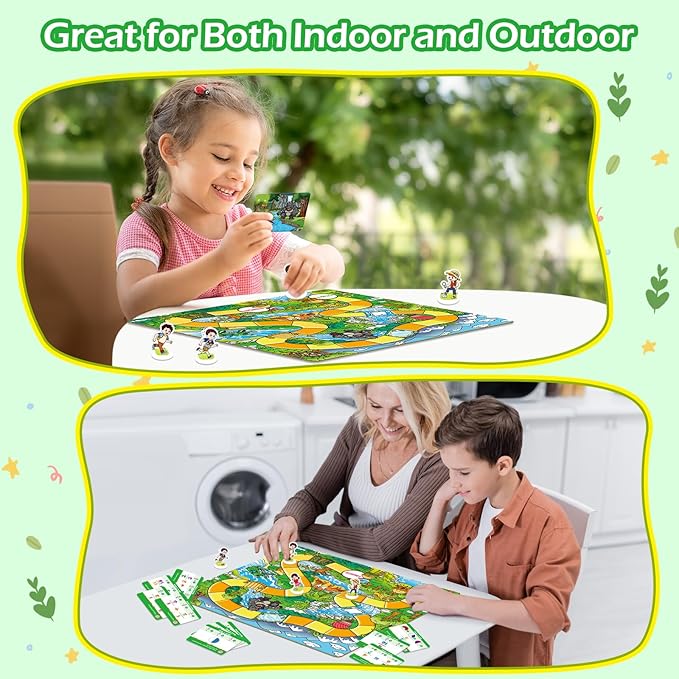 Forest Fraction Board Game|Math Games for Kids|Fraction Play Games - Gr. 3-4|Educational Learning Board Games for Boys and Girls|Classroom Travel Indoor Outdoor Family Games