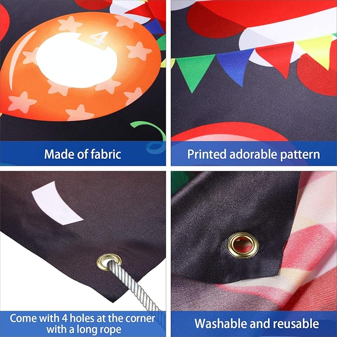 Blulu Carnival Toss Games Banner with 3 Bean Bags Carnival Game for Kids and Adults Circus Theme Party Decorations for Birthday Family Fun Throwing Indoor Outdoor